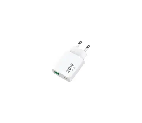 Predlžovacie káble Winner Group - Rychlonabíjací adaptér 1xUSB-C + 1xUSB-A Power Delivery 20W biela WINSIT2XQCP20