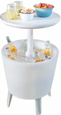 Nábytok KETER Záhradný COLD BAR LUMI | biela