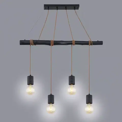 Moderné lampy do obývačky Luster 54030-4HA Čierna LW4