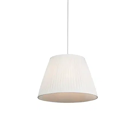 Závesné svietidlá Retro závesné svietidlo krémové 45 cm - Plisse