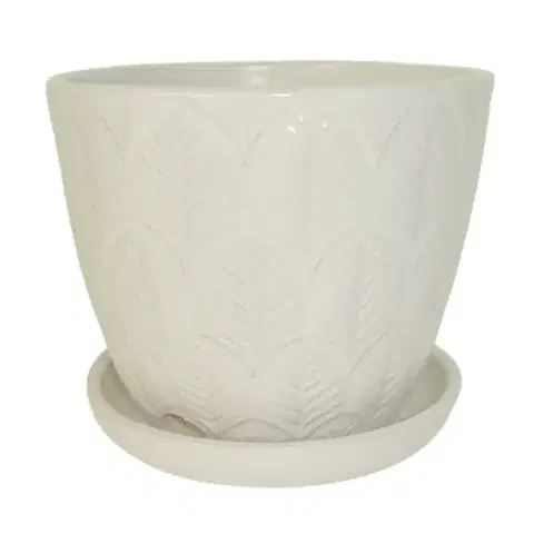 Záhrada Kvetináč R954-5.5SC-MW 14x14x12 cm biela