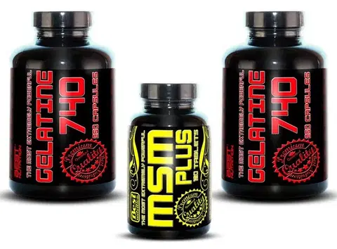 Želatína 1+1 Zadarmo: Gelatine 740 + MSM od Best Nutrition 250kaps + 250kaps + 120tbl