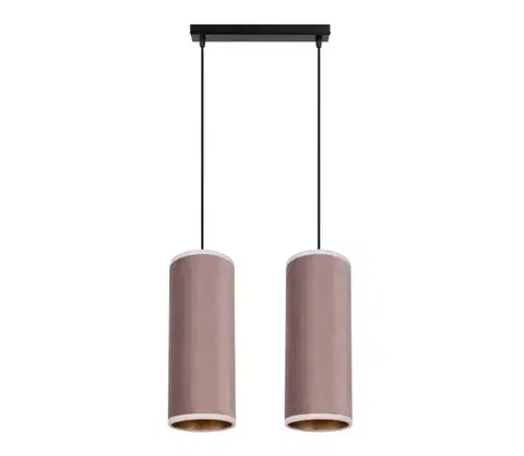 Svietidlá HEXE Luster na lanku AVALO 2xE27/60W/230V ružová/medená 0116
