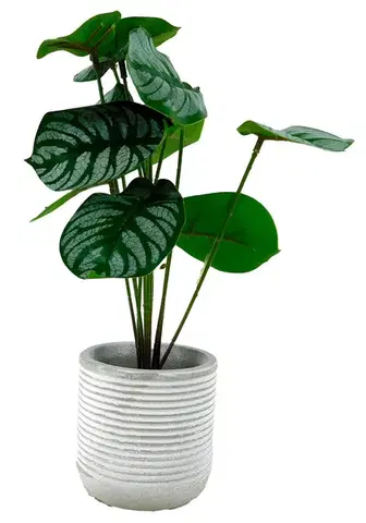 Umelé kvety MAKRO - Kvet umelý v kochlíku 7x27cm, listy