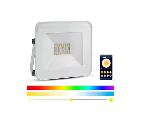 Svietidlá  LED RGB Inteligentný stmievateľný RGB reflektor LED/20W/230V IP65 biela 5984