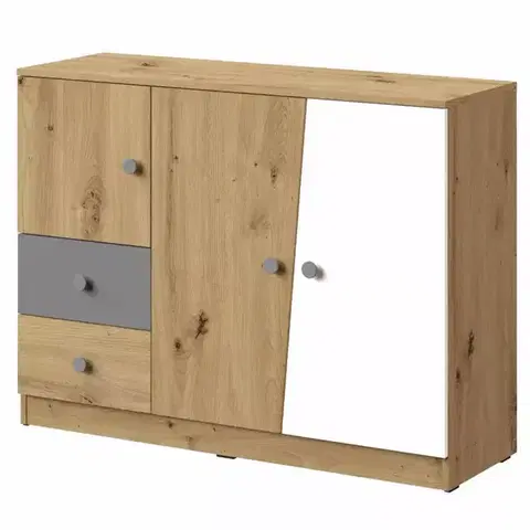 Komody do detskej izby Komoda Nero 07 120 – Šedá Mat