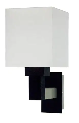 Nástenné svetlá Nástenná lampa 1x60W E27 drevená so strieborným tienidlom Favorita