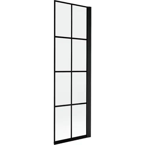 Sprchové dvere MEXEN - MIST vaňová zástena 60x150 cm 6mm 1-s, čierna, dekor, pravá 8A9-060-001-70-77-P