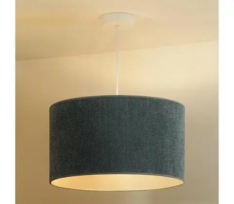 Svietidlá  - Luster na lanku CORDUROY 1xE27/15W/230V svetlo pr. 40 cm modrá 604000
