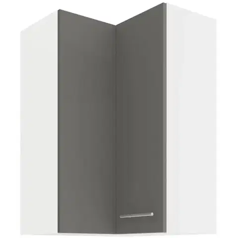 Kuchynské skrinky visiace Skrinka do kuchyne LARA GREY 60X60 GN-90 2F (90°)