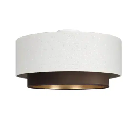 Svietidlá  Stropné svietidlo NATIA 1xE27/60W/230V pr. 45 cm biela/hnedá H0203