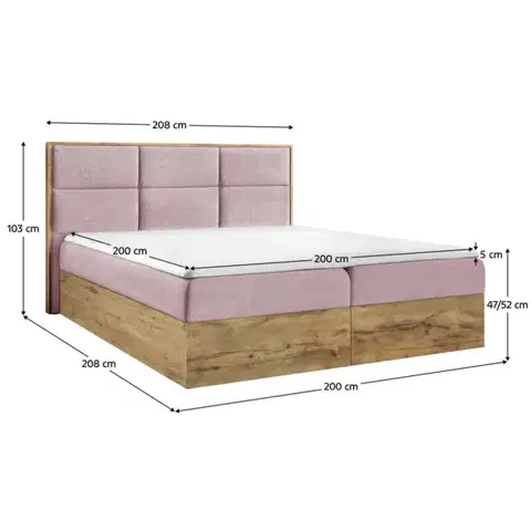 Boxspring Boxspringová postel SUSAN 3 Tempo Kondela