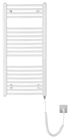 Radiátory do kúpeľne AQUALINE - ORBIT-E elektrické vykurovacie teleso, oblé, 450x960 300 W, biela ILEO94T