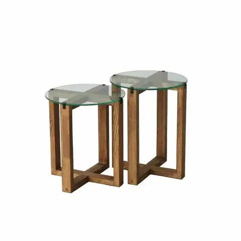 Konferenčné stolíky Súprava odkladacích stolíkov Amalfi Walnut, 2 ks