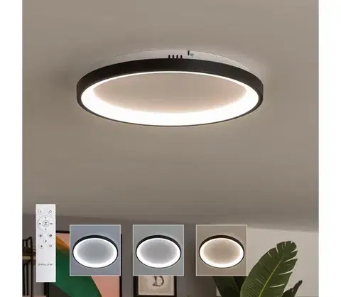 Svietidlá BRILAGI -LED stmievateľné stropné svietidlo FALCON SLIM LED/42W/230V priemer 50 cm čierna+DO BRX1330-500/CR