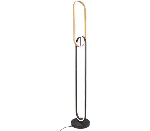 Lampy Zuma Line F241145502 - LED stojacia lampa RAVON 2xLED/36W/230V čierna/zlatá F241145502