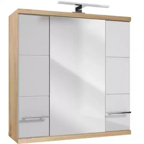 Zrkadlové skrinky Zrkadlová skrinka Bari E70 3D0S dub sonoma