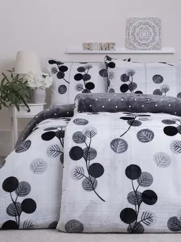 Obliečky MKLozkoviny.sk Obliečky mikroplyš Exclusive – Hasana sivé - 140 × 200 cm - 70 x 90 cm