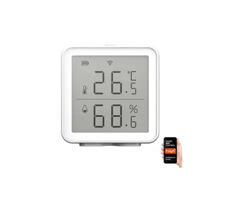 Meteostanice, teplomery a vlhkomery  Bezdrôtový teplomer s vlhkomerom 3xAA Wi-Fi Tuya T175