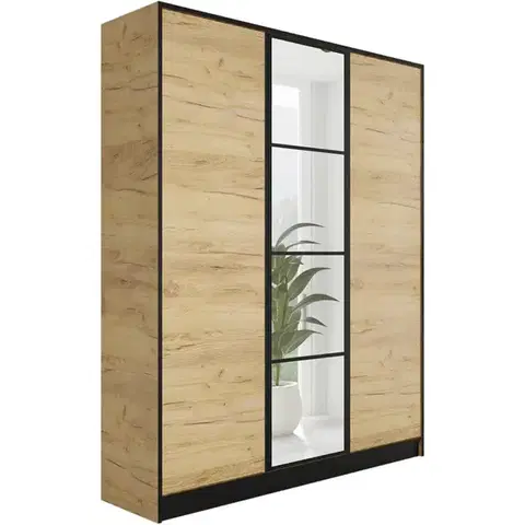 Šatníkové skrine Skriňa Eden 3d 157 Dub Craft Zlatý 1