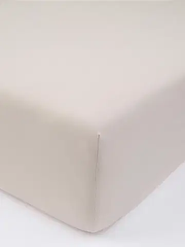 Plachty MKLozkoviny.sk Jersey plachta s elastanom Deluxe 200 × 200 cm – prírodná