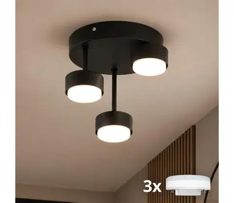 Svietidlá BRILAGI - LED prisadený luster MONO 3xGX53/30W/230V čierny 89-009B