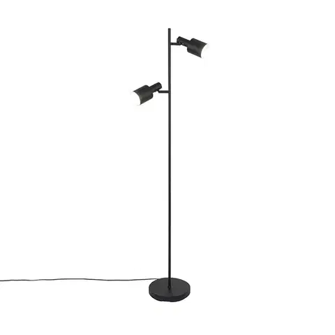 Stojace lampy Moderná stojaca lampa čierna 2-svetlo - Stijn