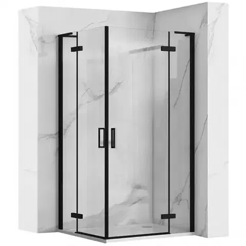 Sprchové kúty 80x80 Sprchový kút Hugo Rea K6600 80x80x200,5 black