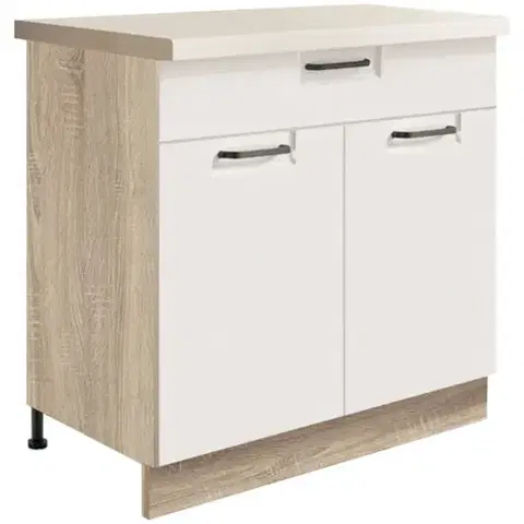 Kuchynské skrinky stojace Skrinka do kuchyne Favorit 6d Sonoma/White
