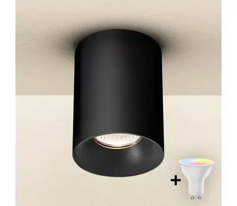 Svietidlá BRILAGI - LED RGBW stmievateľné bodové svietidlo TRINE 1xGU10/4,8W/230V čierne BG2126+AI2382
