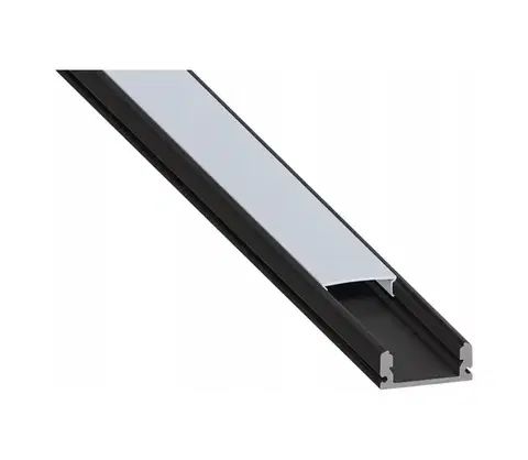 LED osvetlenie SmartLED Zapustený profil pre LED pásy 1 m čierna/biela 7704