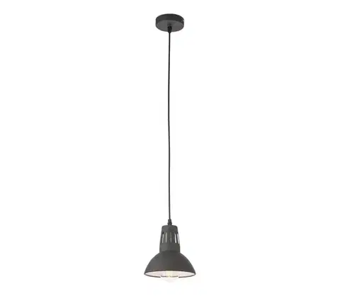 Svietidlá Redo 01-1279 - Luster na lanku PEEP 1xE27/42W/230V pr. 16,5 cm čierna 01-1279