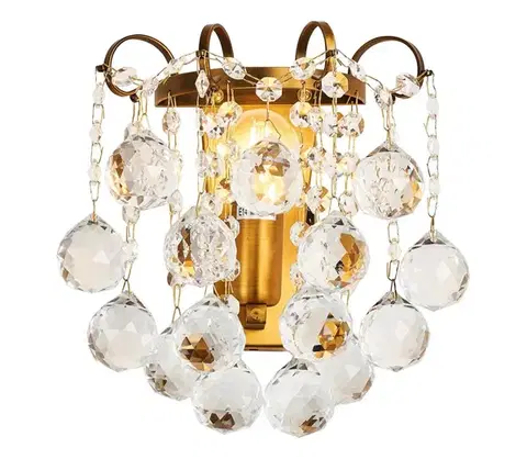 Svietidlá BRILAGI - Nástenné svietidlo CRYSTAL 1xE14/60W/230V mosadz BG71306