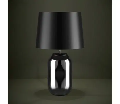 Lampy Eglo 390063 - Stolná lampa CUITE 1xE27/40W/230V čierna/dymová 390063