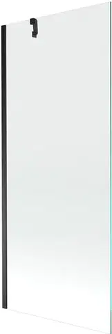 Sprchové dvere MEXEN/S - Next vaňová zástena FIX 80x150, transparent, čierna 895-080-000-00-00-70