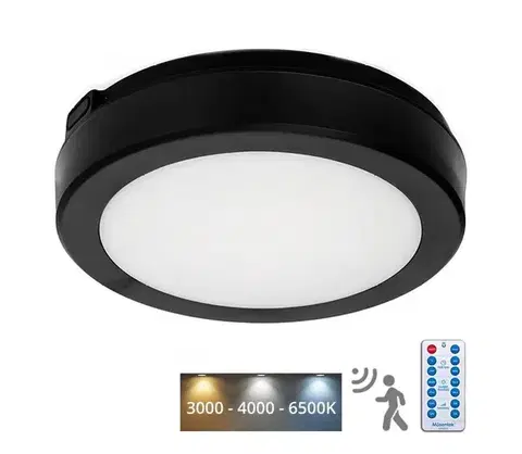 Svietidlá  LED Kúpeľňové stropné svietidlo so senzorom NAIROS LED/12W/230V IP65 čierna + DO KFN2X12WCZ