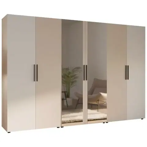 Šatníkové skrine Skriňa Moduklix Set 29 Biela/ Piesok