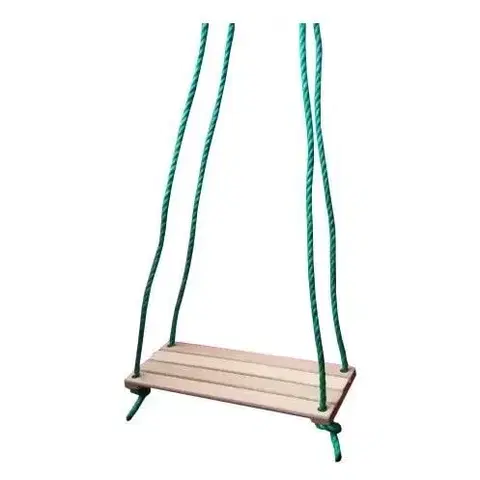 Hojdačky Kinekus Hojdačka detská jednoduchá drevo natur, 40x15cm, dlžka 135cm