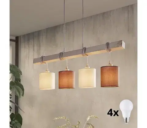 Svietidlá Eglo 55206 - LED luster na lanku TOWNSHEND 4xE27/60W/230V 55206