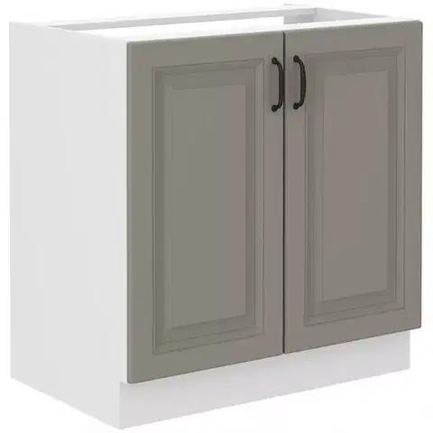 Kuchynské skrinky stojace Kuchynská skrinka Stilo claygrey/biely 80zl 2f bb