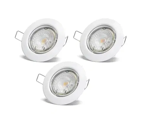 Svietidlá  B.V.  - SADA 3x LED Podhľadové svietidlo 1xGU10/4,5W/230V 3000K biela B10307OT3