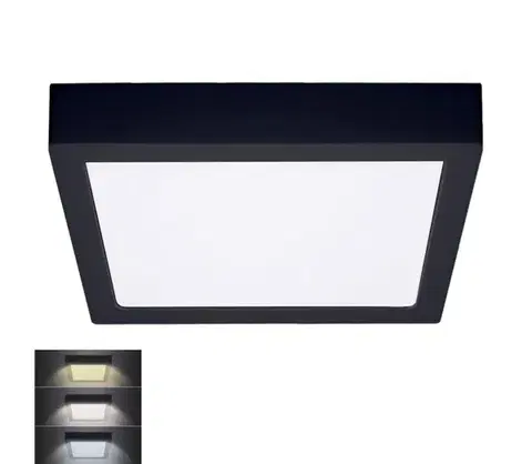Svietidlá  WD175-B- LED Stropné svietidlo LED/24W/230V 3000/4000/6000K čierna hranatý WD175-B