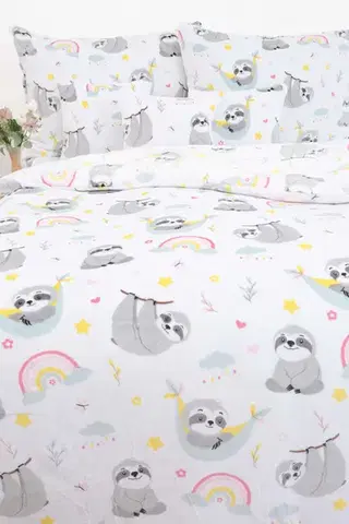 Obliečky MKLozkoviny.sk Obliečky mikroplyš Exclusive – Leňochod - 140 × 200 cm - 70 x 90 cm