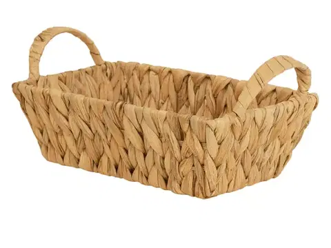 Úložné boxy KONDELA Telor pletený kôš 32,5x17,5 cm hnedá