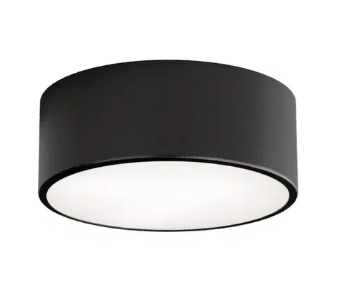 Svietidlá  Kúpeľňové stropné svietidlo so senzorom CLEO 1xE27/24W/230V Ø 20 cm IP54 čierne 5907623692344