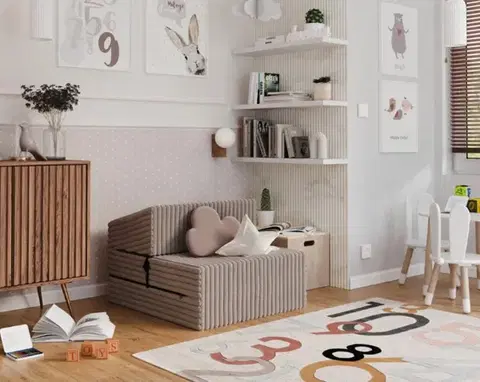 Pohovky FDM Rozkladacia pohovka SUZI | 70 x 14 x 200 cm Farba: Béžová