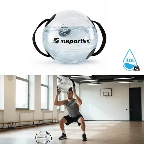 Medicinbaly Vodná posilňovacia lopta inSPORTline Flowball 40 cm / max. 30 kg