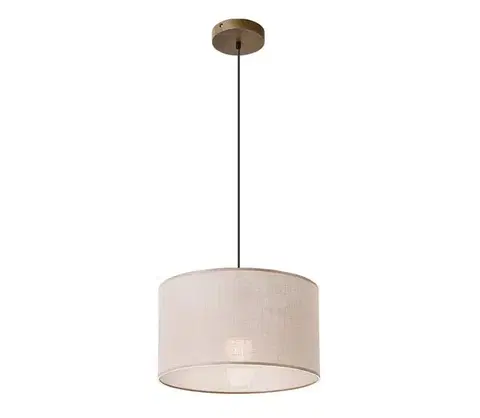 Svietidlá  Luster na lanku ANTONIO 1xE27/60W/230V LM-1.128/orzech/beż