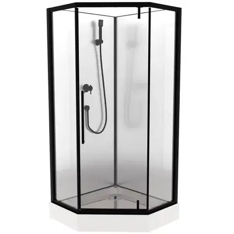 Sprchové kúty 90x90 Sprchový kút päťuholníkový Elize 90x90 black