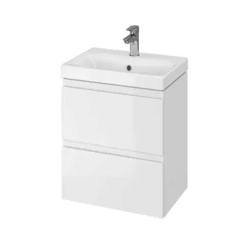 Doplnky do kúpeľne CERSANIT - SET 983 MODUO SLIM 50 BIELA DSM (SKRINKA + UMÝVADLO) S801-229-DSM